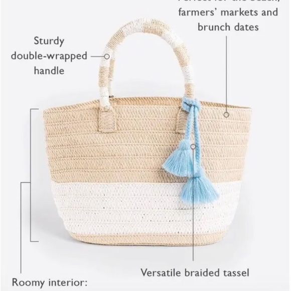 🤍New with dust bag gorgeous hand made straw purse by ALTRU - Picture 5 of 8